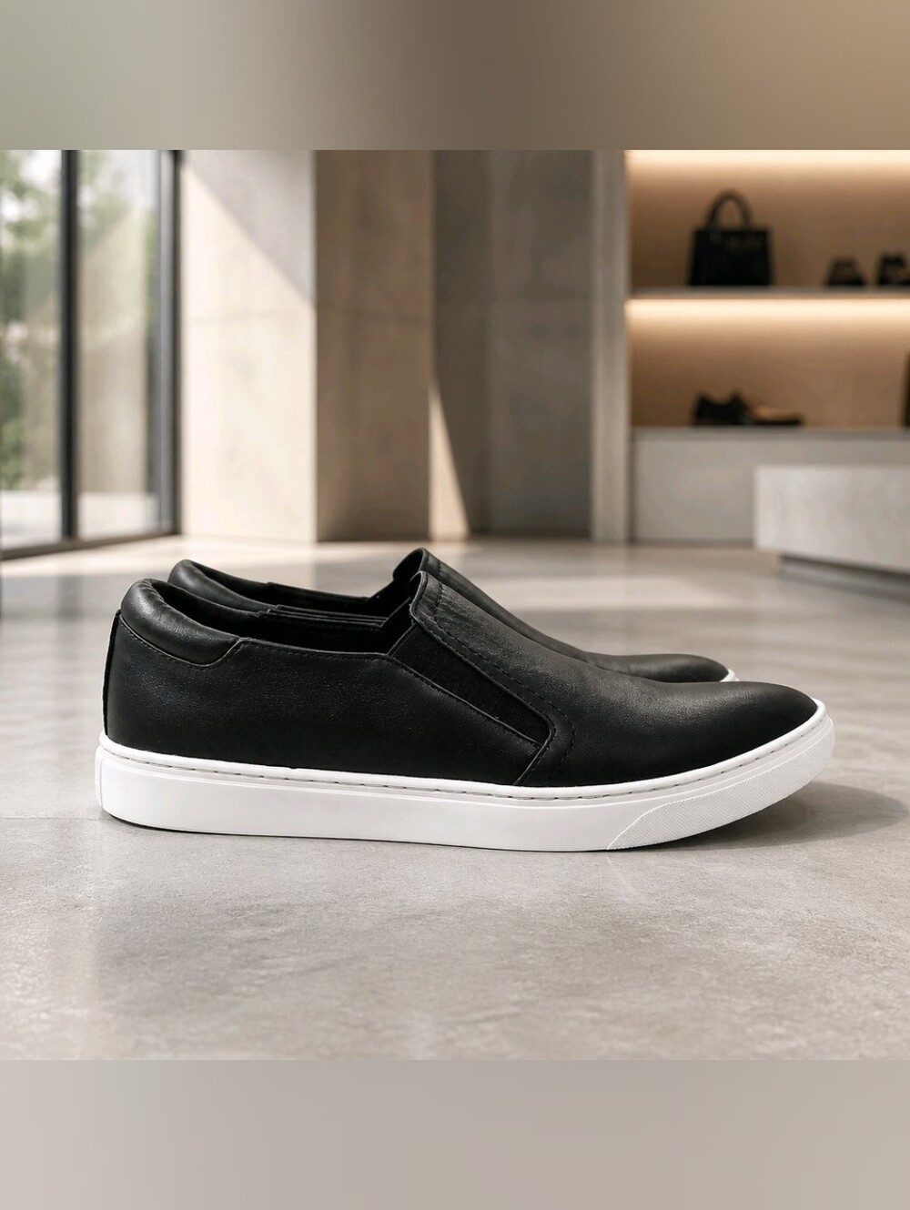 Kenneth Cole Women's Slip-On Leather Sneakers - Size 10